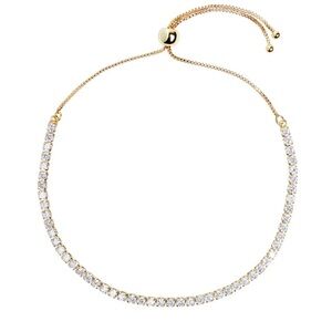 Shashi Tennis Pull Bracelet in Gold NEW